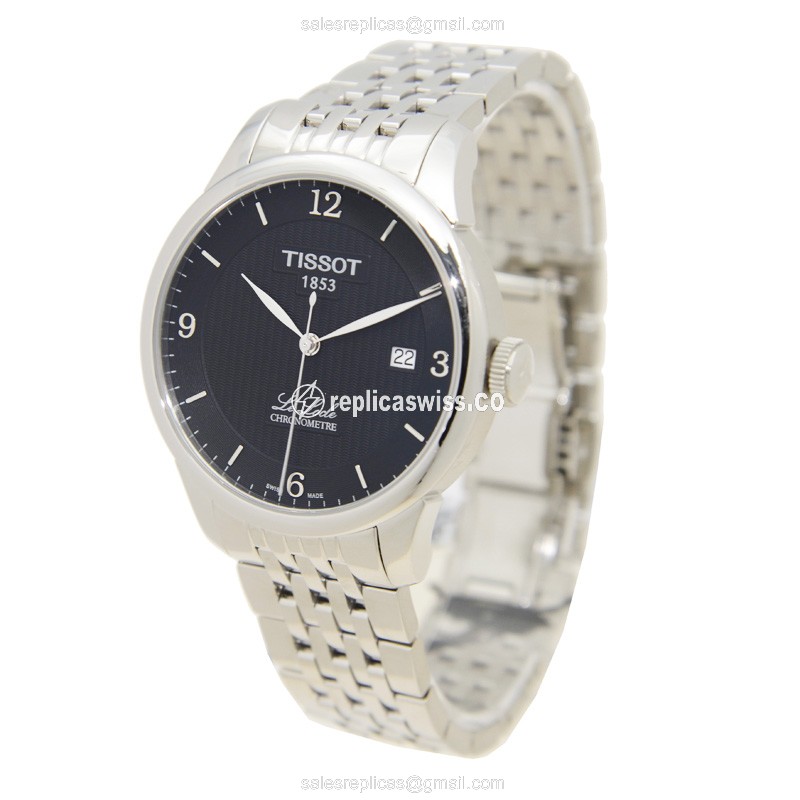 Rolex T-Classic Replica - Automatic - Black Dial - Steel Case - Silver Strap - View 3