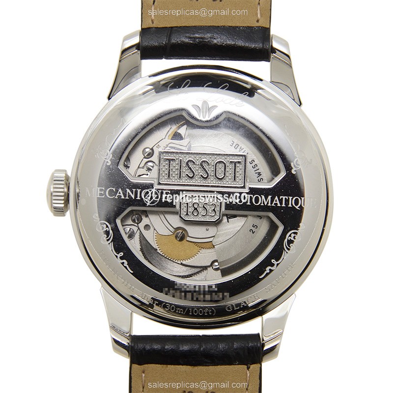 Tissot T-CLASSIC Replica - Automatic - Black Dial - Leather Strap - Clasp - 40mm - View 3