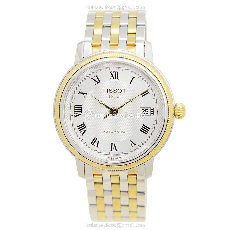 Tissot T-CLASSIC Automatic - Stainless Steel Case - Silver Dial - Grey Steel Strap - View 2