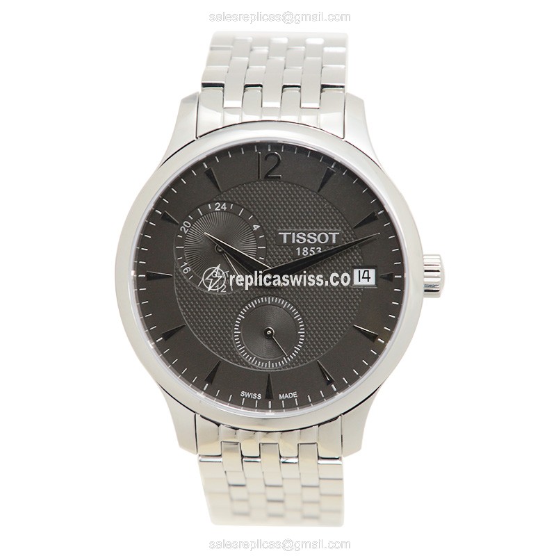 Tissot T-CLASSIC Replica - Automatic - Steel Case - Gray Dial - Silver Band - View 2