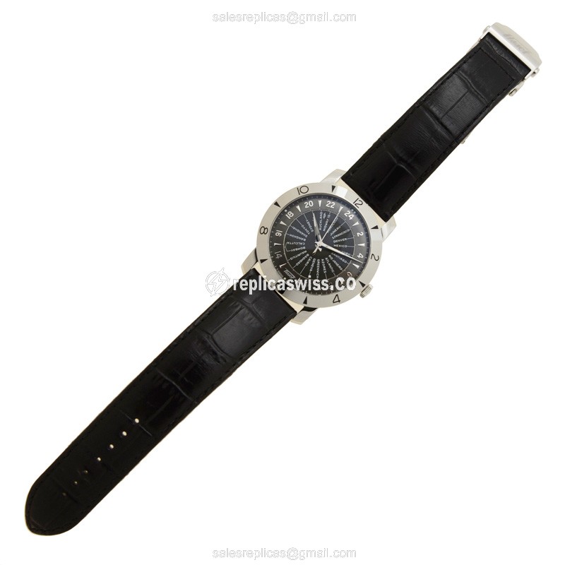 Automatic Replica Watch Tissot Heritage - Stainless Steel Case - Black Dial - Leather Strap - View 2
