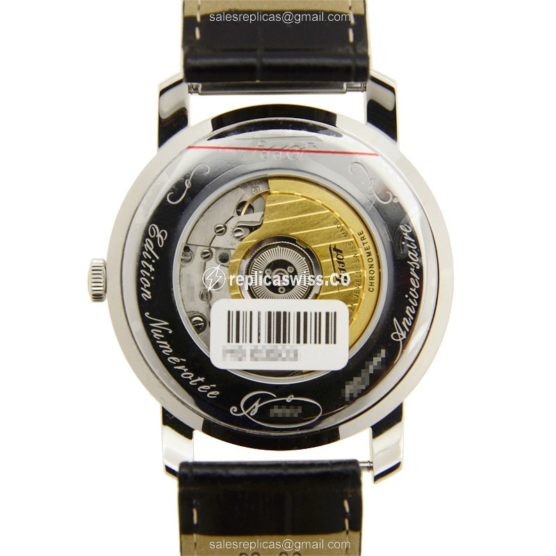 Automatic Replica Watch Tissot Heritage - Stainless Steel Case - Black Dial - Leather Strap - View 3