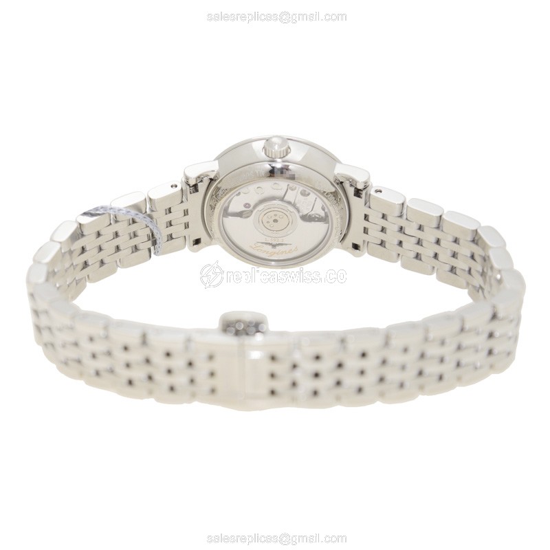 Longines L4.309.4.77.6 Replica - Automatic - Steel Case, Silver Dial on Silver Strap - View 4