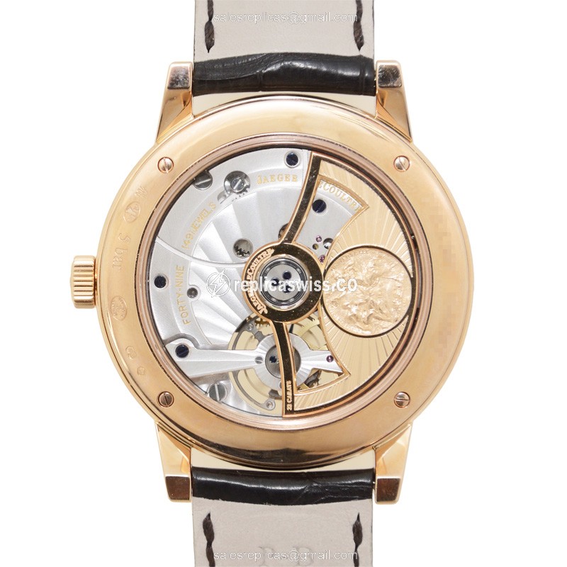 Jaeger-Lecoultre Q5042520 Replica - Ultra Thin - Automatic - 18kt Rose Gold - Silver Dial - Black Alligator Strap - View 3
