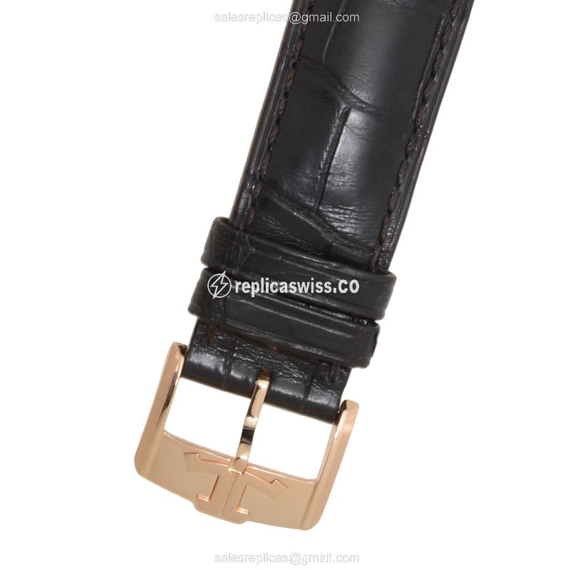 Jaeger-Lecoultre Q5042520 Replica - Ultra Thin - Automatic - 18kt Rose Gold - Silver Dial - Black Alligator Strap - View 4