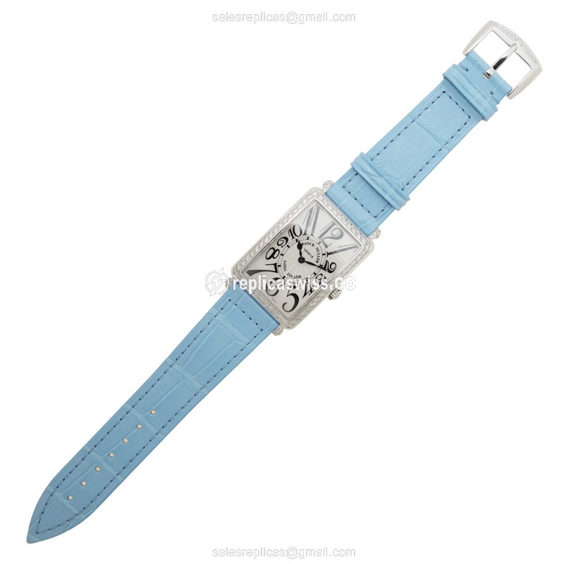 Franck Muller 952 QZ D 1R (AC) LONG ISLAND Quartz Stainless Steel & Diamonds - View 2