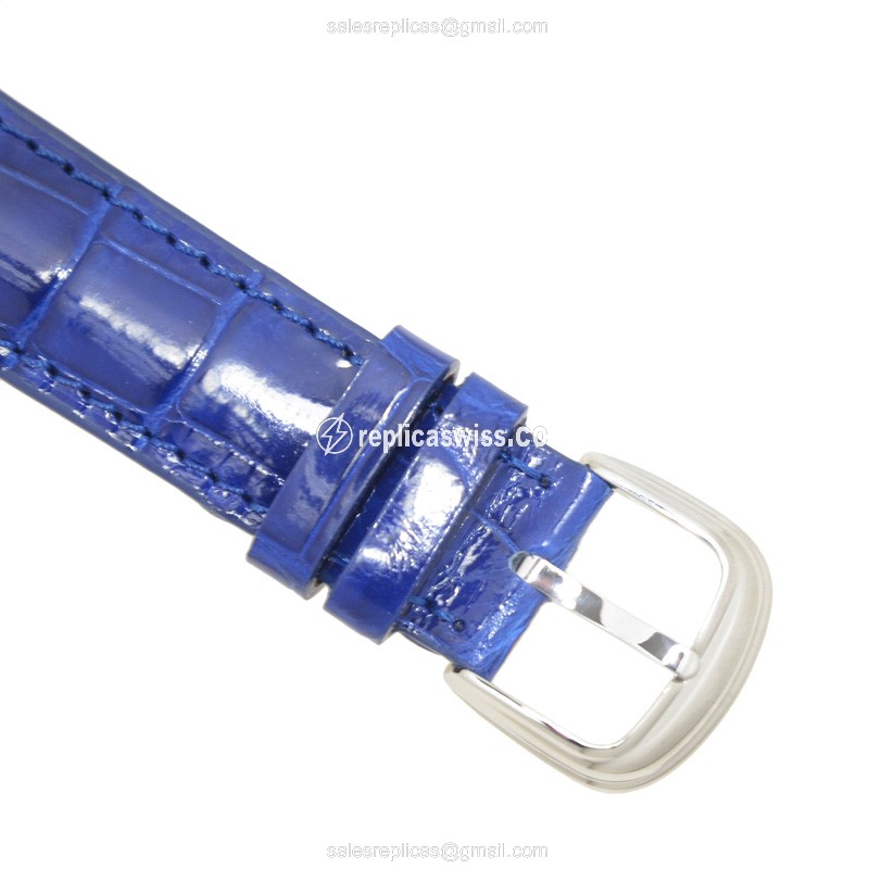 Franck Muller 5850 SC COL DRM AC CINTREE CURVEX Automatic Steel Silver Dial Blue Alligator Buckle - View 4
