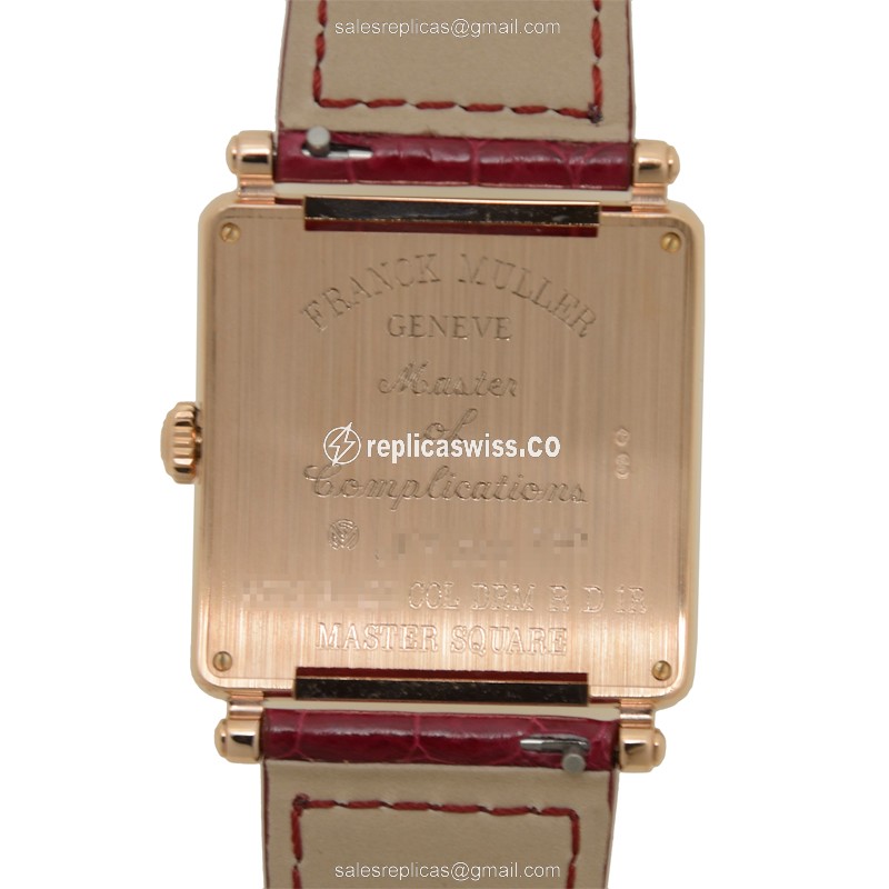 Franck Muller 6002 M QZ COL DRM R D 1R (5N) MASTER SQUARE Quartz 18kt Rose Gold & Diamonds - View 3