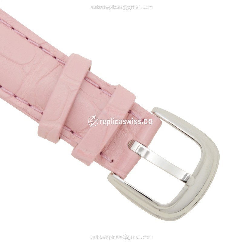 Franck Muller Cintree Curvex Replica - Quartz - Steel - Pink Strap - View 4