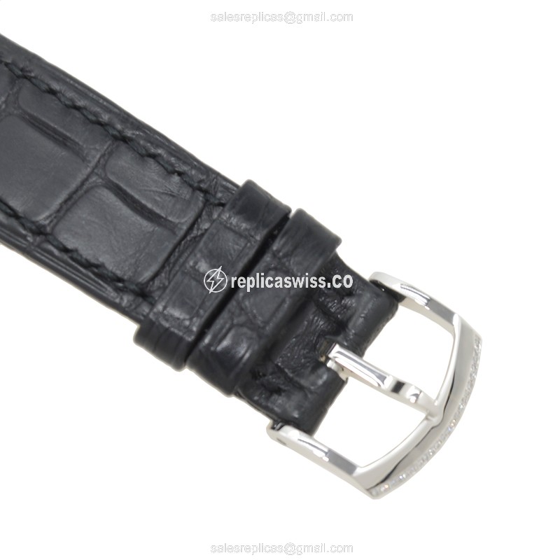 Piaget ALTIPLANO Replica - Manual - 18kt White Gold - Diamond - Silver Dial - Alligator Black Strap - View 4