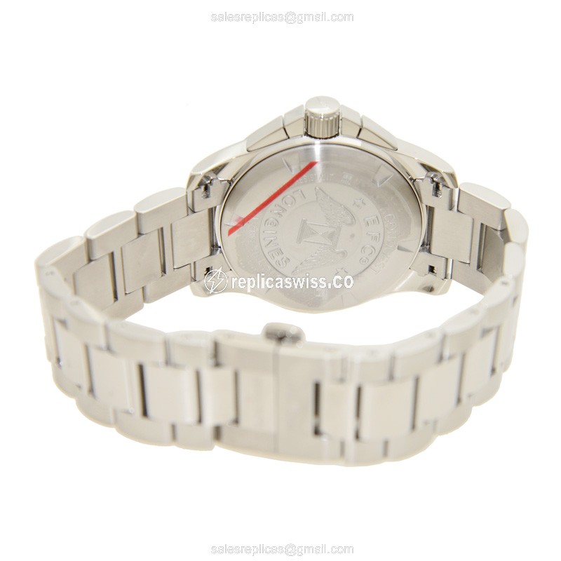 Longines CONQUEST Quartz Replica - Blue Dial - Steel Case, Silver Strap - View 4