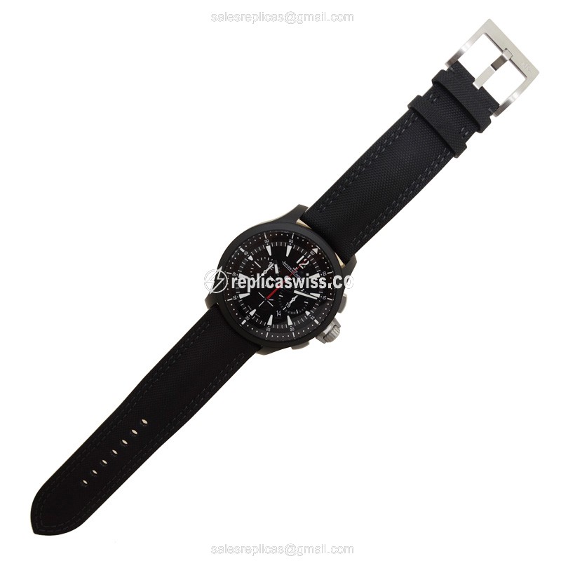 Jaeger-Lecoultre Q205C570 Replica - Ultra Thin - Automatic - Black Dial - Ceramic - Black Fabric Strap - View 2