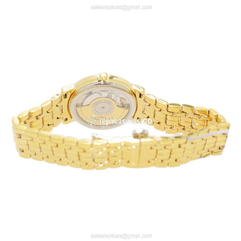 Longines Presence Replica - Automatic - PVD Gold - White Dial, Gold Strap - View 4