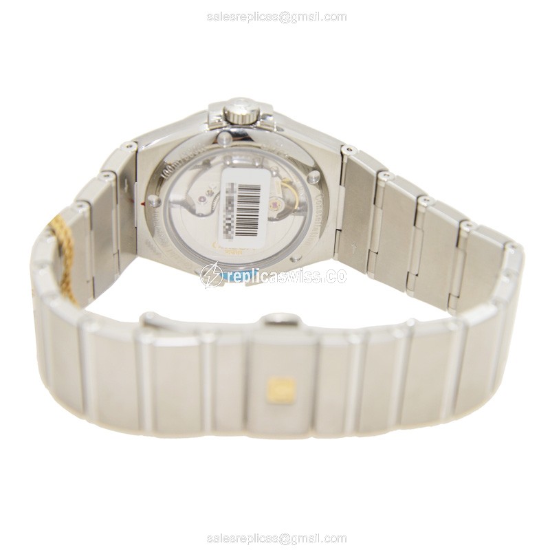 Omega Constellation Replica - Automatic - Stainless Steel - Gray Dial - Silver Clasp - Steel Strap - View 4