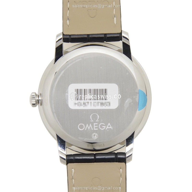 Omega DE VILLE Replica - Automatic - Stainless Steel - Black Dial - Leather Strap - Buckle Clasp - View 3