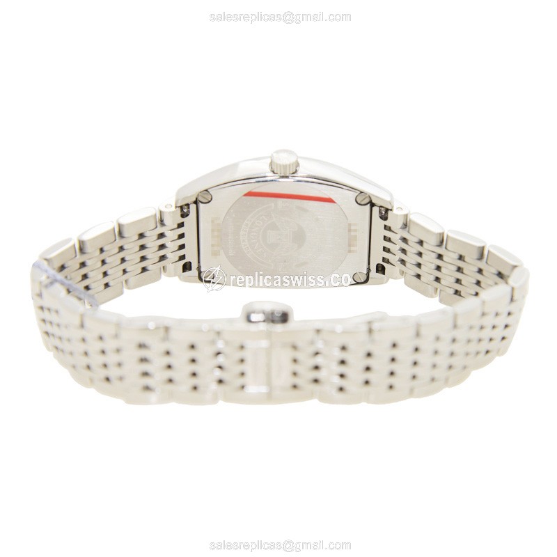 Longines EVIDENZA Quartz - Stainless Steel Case - White Dial - Silver Strap - View 3