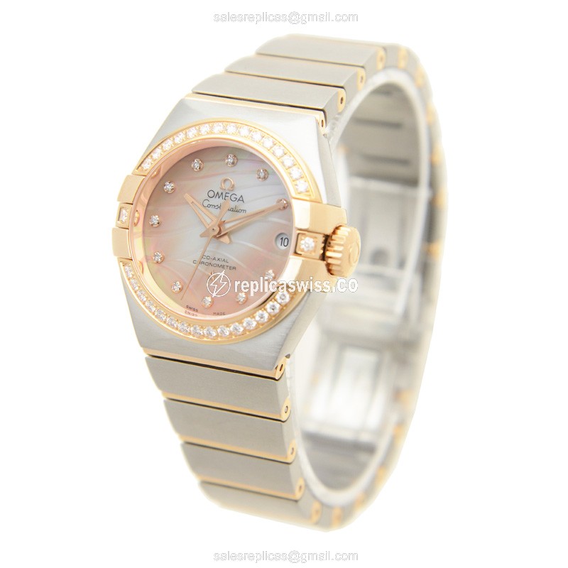 Omega 123.25.27.20.57.003 CONSTELLATION Automatic 18kt Rose Magic & Diamond - View 3