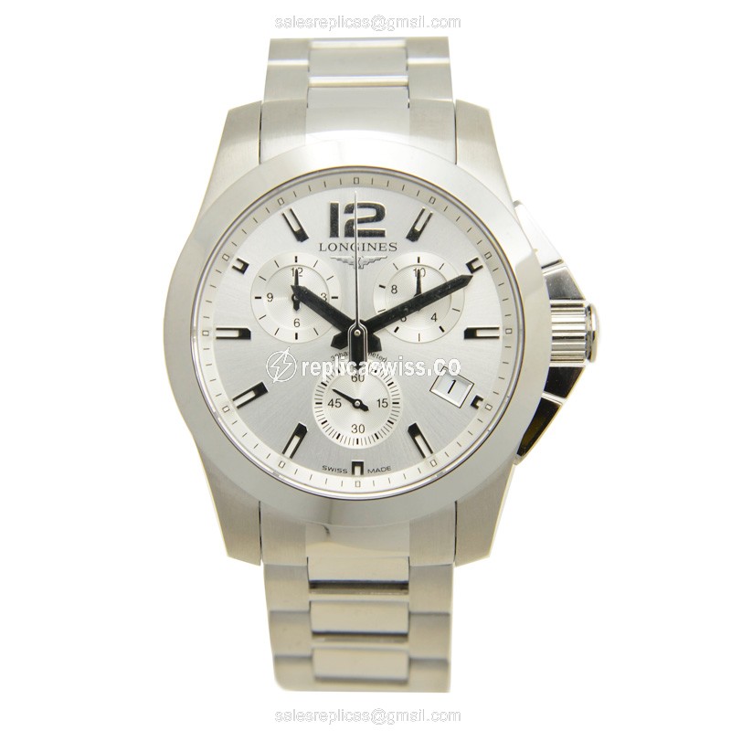 Rolex Conquest Quartz - Stainless Steel - White Dial on Silver strap - View 2