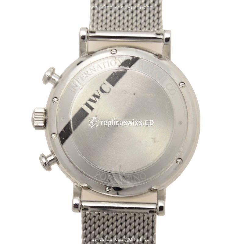 IWC Portofino Replica - Automatic - Black Dial - Steel Case & Band - Sapphire Crystal - View 3