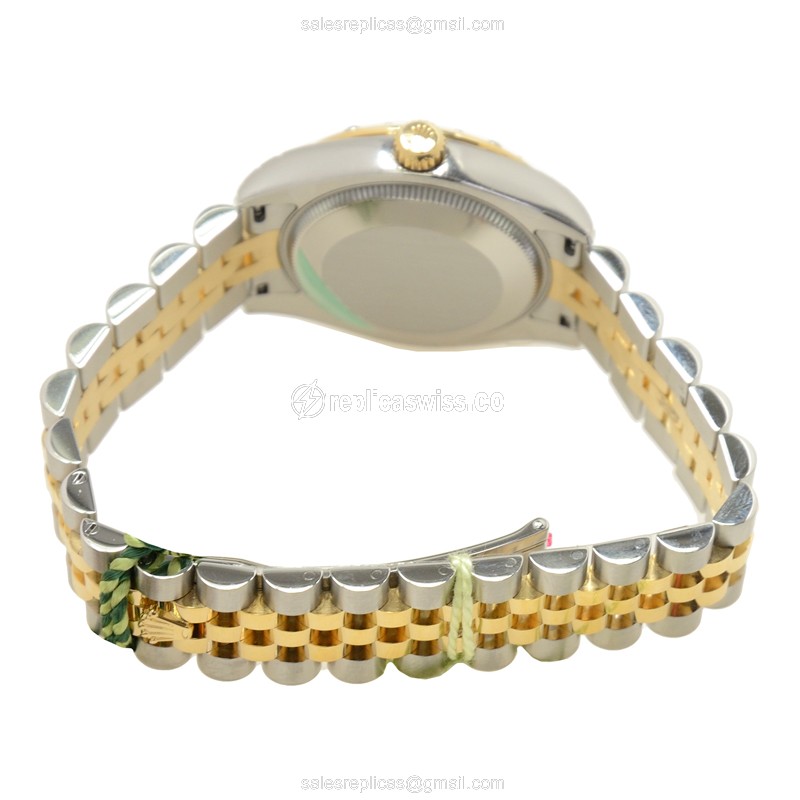 Rolex Datejust Lady Replica - 18kt Gold | Steel Case - Silver Dial | Automatic - View 4