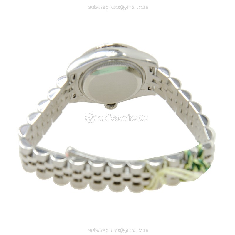 Rolex Lady Datejust Replica - Automatic - Gray Dial - Silver Steel Strap - View 4