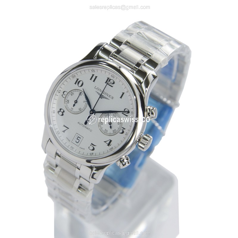 Longines L2.669.4.78.6 Replica - Automatic - Steel Case - Silver Dial - View 3
