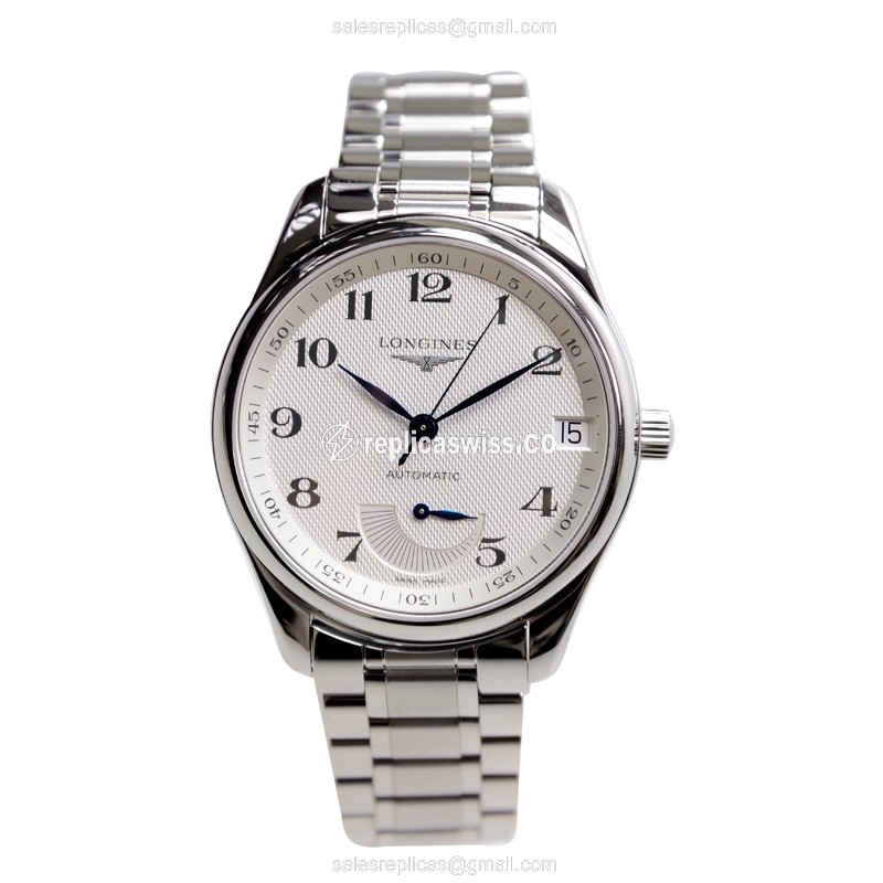 Longines L2.666.4.78.6 Replica - Automatic - Steel Case - White Dial, Silver Clasp - View 2