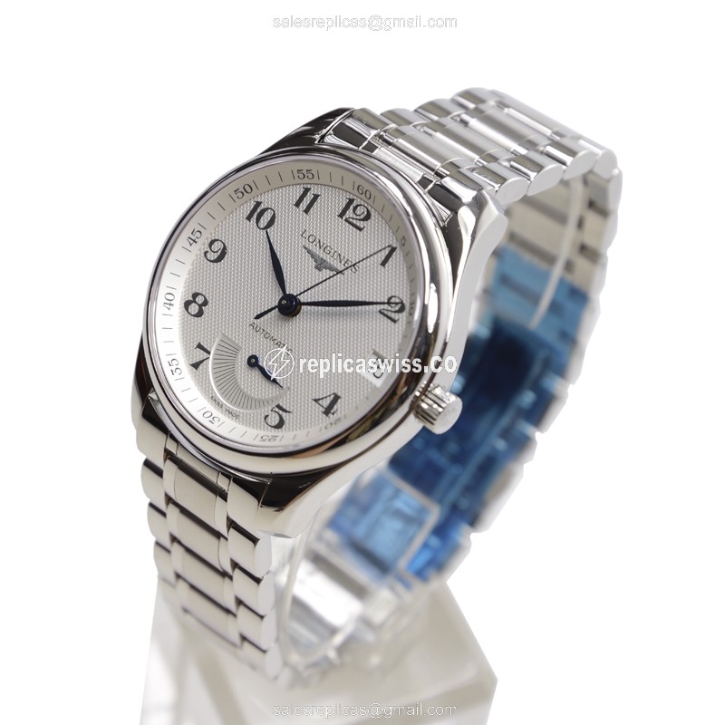 Longines L2.666.4.78.6 Replica - Automatic - Steel Case - White Dial, Silver Clasp - View 3
