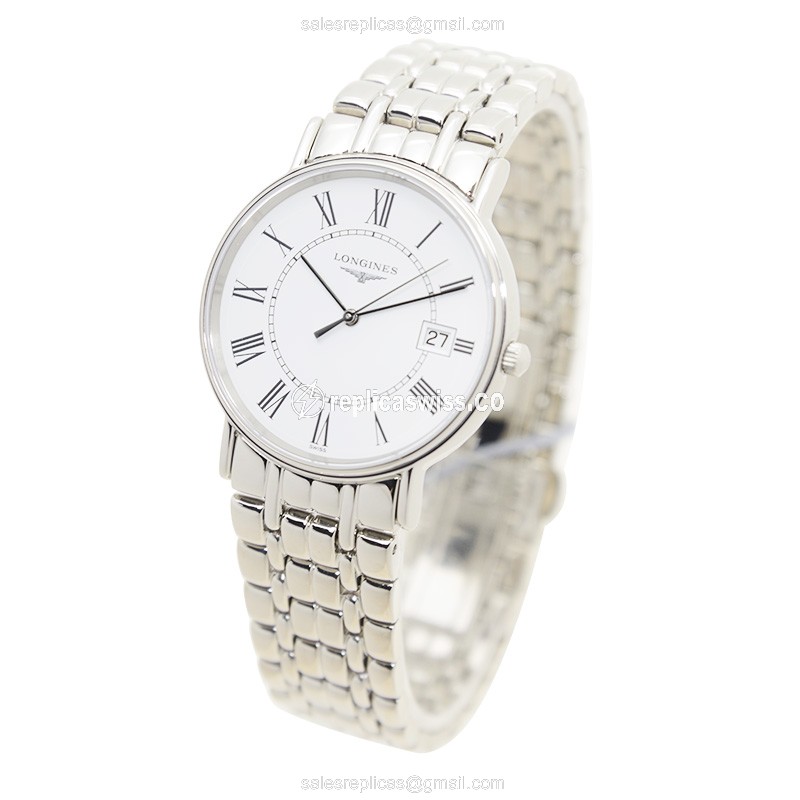 Rolex L4.720.4.11.6 Replica - Quartz - Stainless Steel Case - White Dial, Silver Clasp & Steel Strap - View 3