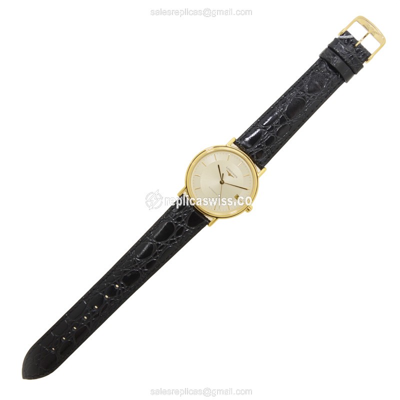 Longines Presence Replica - Automatic - Gold PVD - Sapphire Crystal - Gold Buckle - View 2