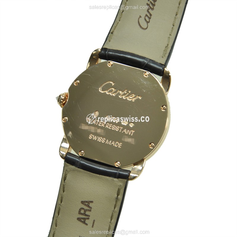 Cartier WR000351 RONDE LOUIS CARTIER Quartz 18kt Rose Gold & Diamonds - View 3