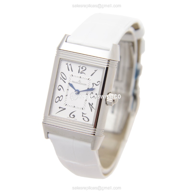 Jaeger-Lecoultre Q2568402 REVERSO - Manual - Stainless Steel - Silver Dial - White Alligator Strap - View 3
