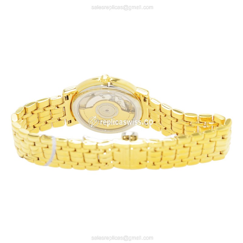 Longines Presence Replica - Automatic - Gold PVD Case, White Dial - Gold PVD Gold Strap - View 4