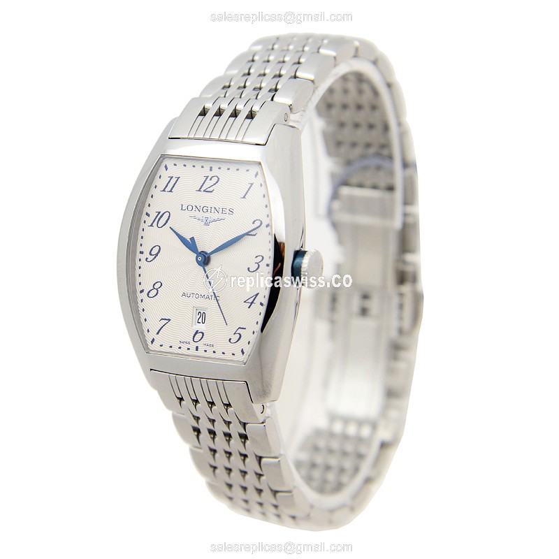 Longines EVIDENZA Replica - Automatic - Silver Steel Case - Silver Dial - View 3