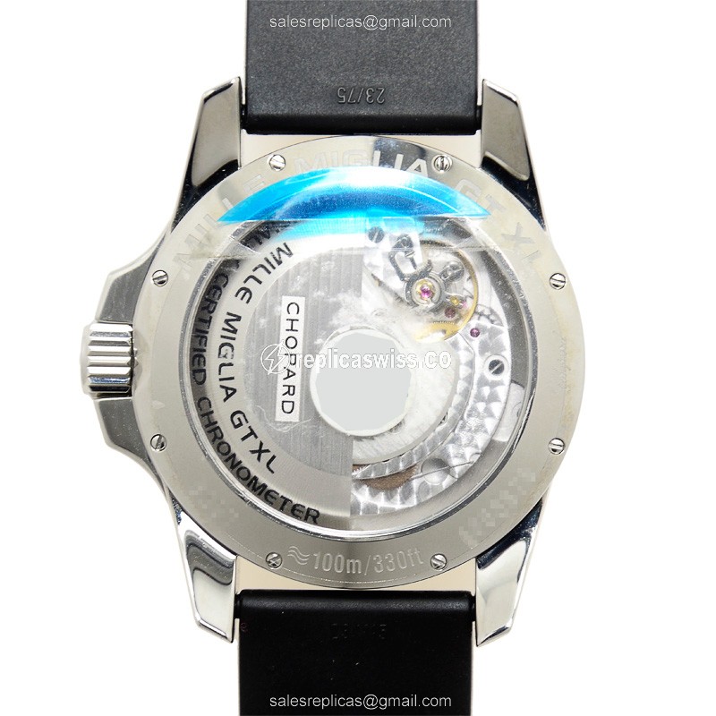 Chopard Mille Miglia GT XL Automatic - Black Dial - Rubber Strap - Sapphire Crystal - View 3