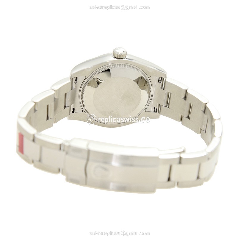 Rolex Datejust Replica - Automatic - Pink Dial, Steel Case, Silver Clasp & Strap - View 4