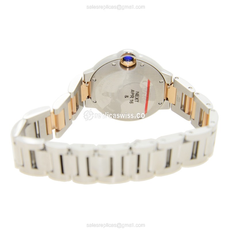 Cartier Ballon Bleu Replica - Automatic - Steel Case - White Dial - Silver Steel Strap - View 4