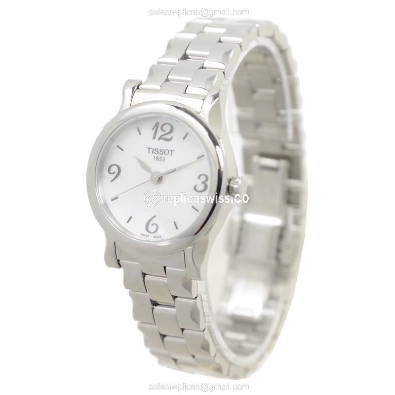 Tissot T-CLASSIC Quartz - White Dial - Steel Case - Silver Strap - View 3