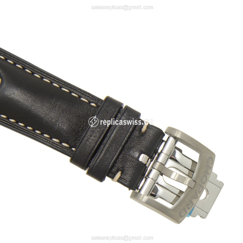Chopard 168569-9001 Replica - Automatic Titanium Case - Gray Dial - Black Cowhide Strap - View 4