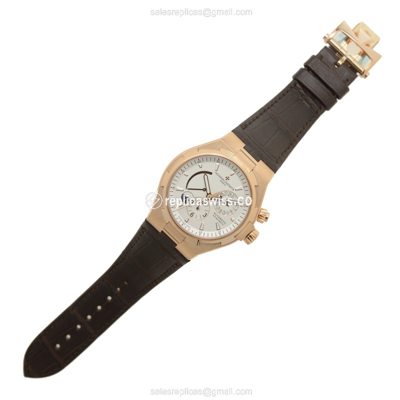 Vacheron Constantin Overseas Replica - Rose Gold - White Dial - View 2