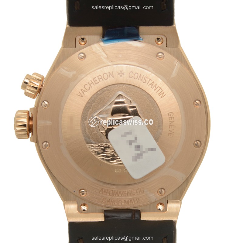 Vacheron Constantin Overseas Replica - Rose Gold - White Dial - View 3