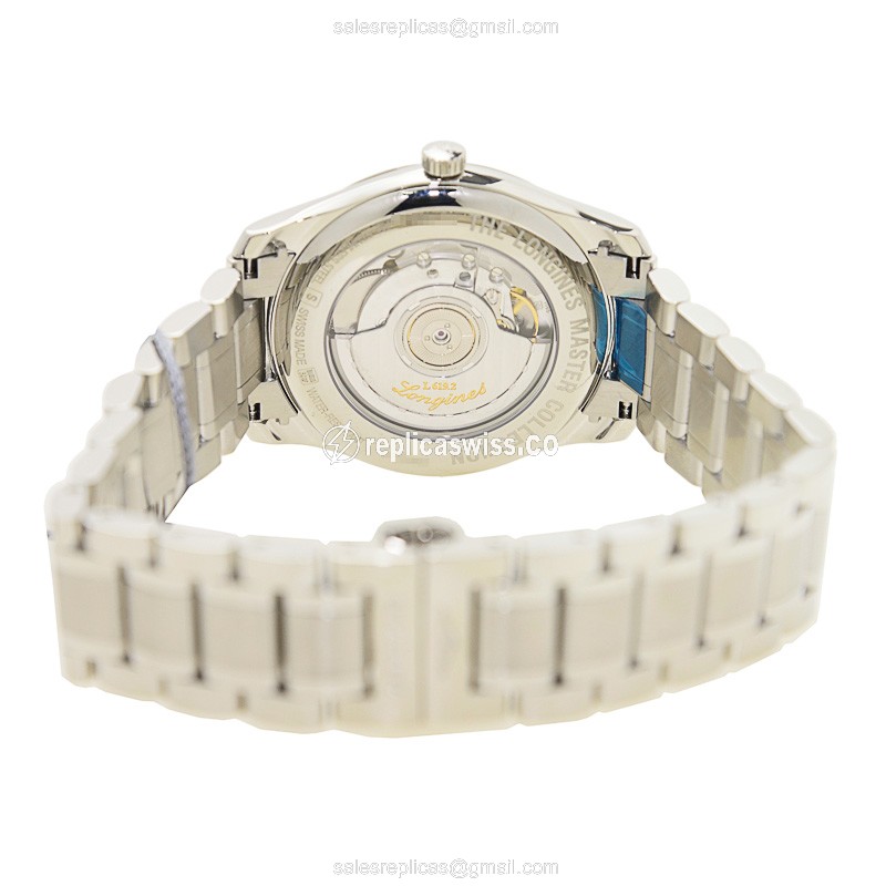 Longines Master Replica - Automatic - Steel - White Dial - Silver Steel Clasp - View 4