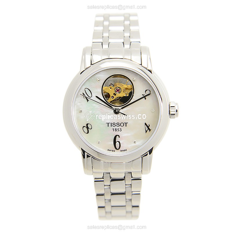 Tissot T-CLASSIC Replica - Automatic - Stainless Steel - White Dial - Silver Clasp - View 2
