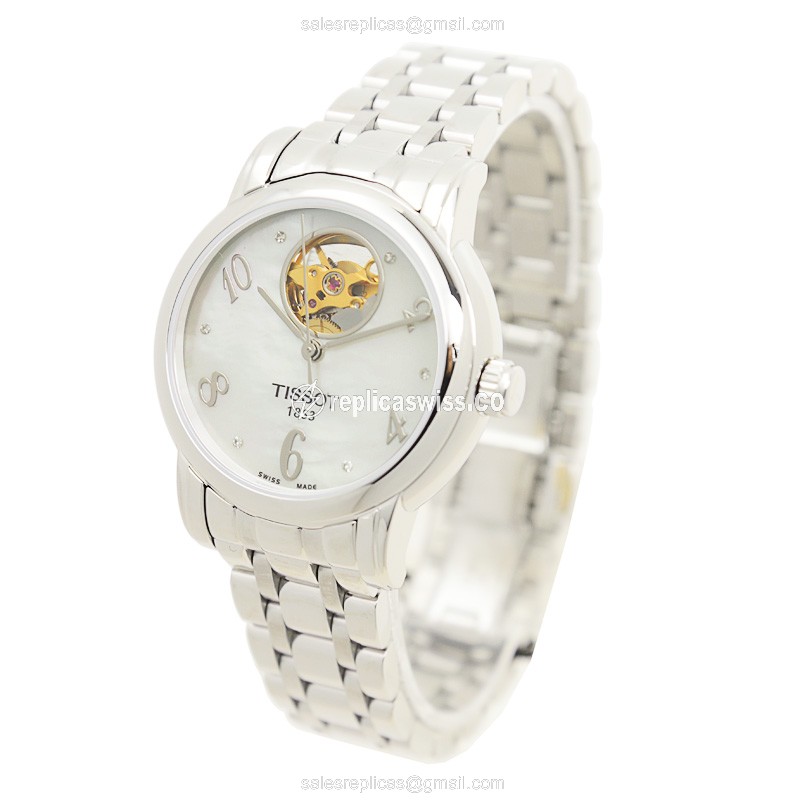 Tissot T-CLASSIC Replica - Automatic - Stainless Steel - White Dial - Silver Clasp - View 3