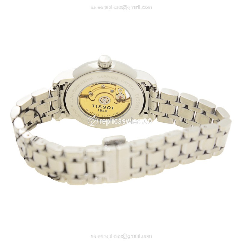Tissot T-CLASSIC Replica - Automatic - Stainless Steel - White Dial - Silver Clasp - View 4