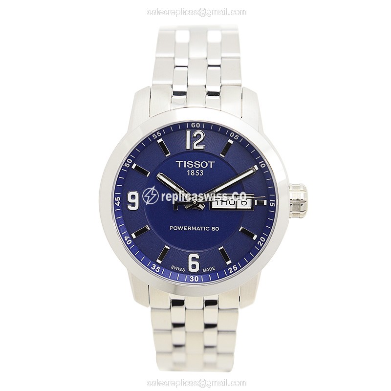 Tissot T-SPORT Replica Watch - Automatic - Blue Dial - Steel - View 2