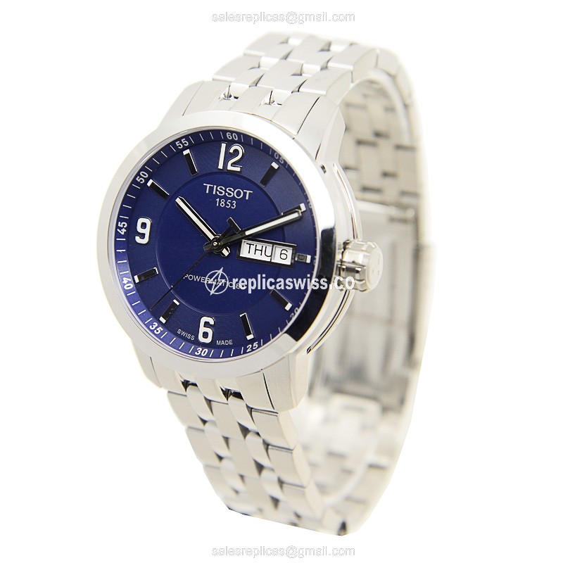 Tissot T-SPORT Replica Watch - Automatic - Blue Dial - Steel - View 3