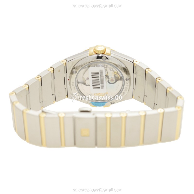 Omega Constellation Replica - Automatic - 18kt Gold Case - Diamond Accents - Silver Dial - View 4