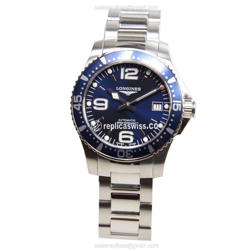 Longines Conquest Replica | Automatic | Steel Case, Blue Dial | Silver Steel Clasp - View 2