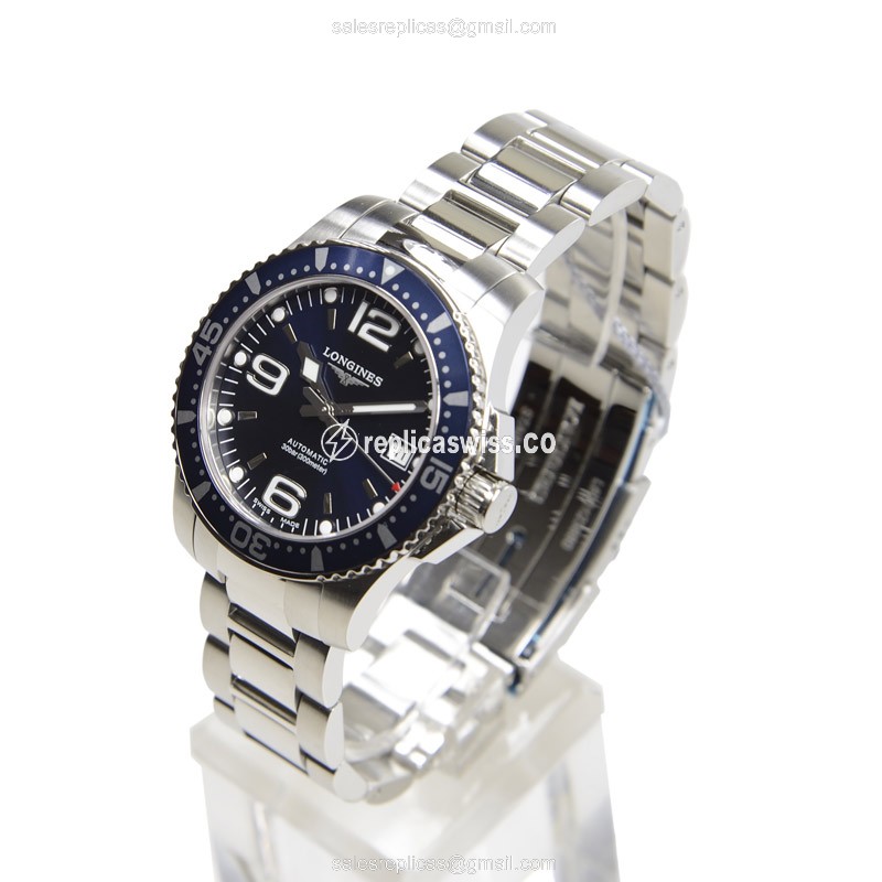 Longines Conquest Replica | Automatic | Steel Case, Blue Dial | Silver Steel Clasp - View 3